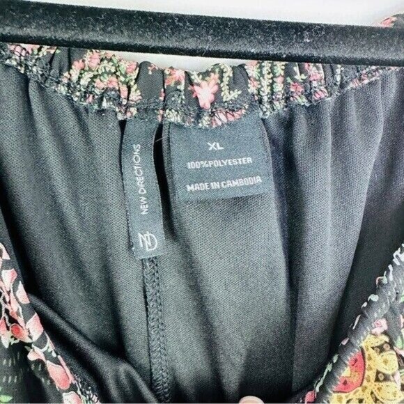 NEW Directions Women's Top Geo Print Multi Color Off The Shoulders Tunic Size XL - Picture 8 of 8